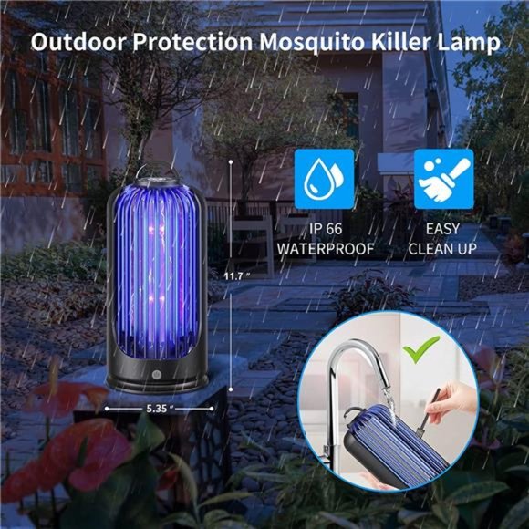 Electric Bug Zapper for Indoor Outdoor, 3600V UV Light Mosquito Zapper Killer - Picture 6 of 7